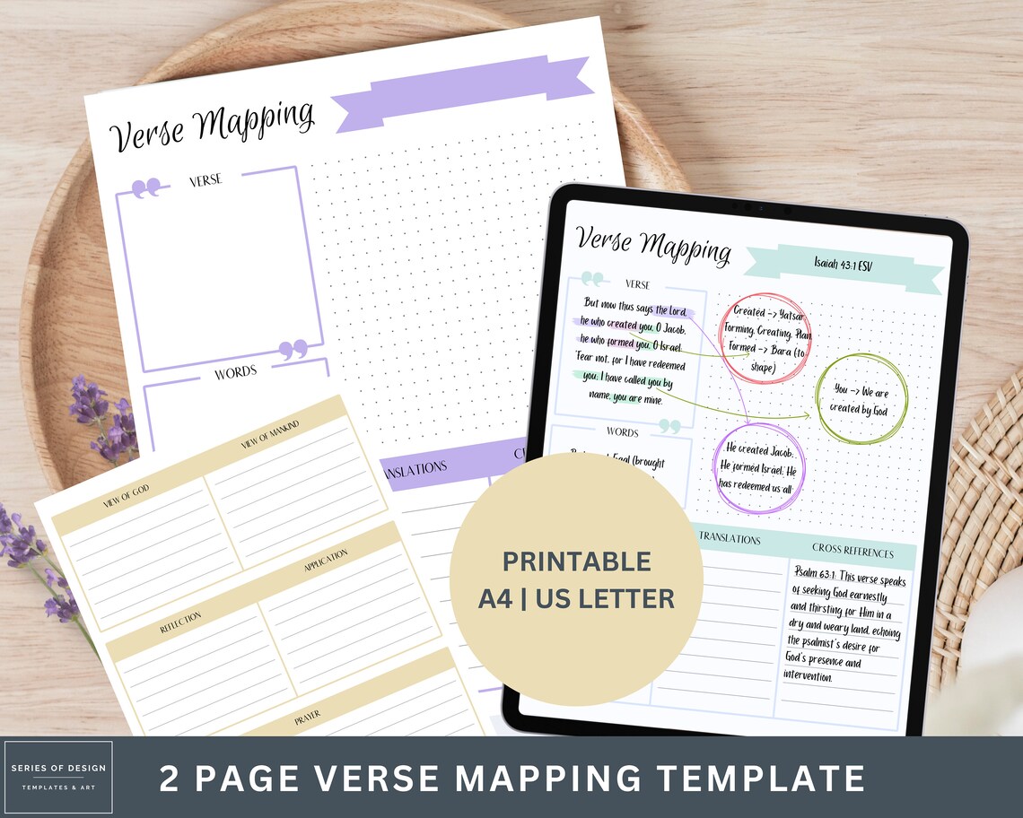 Printable Verse Mapping PDF & PNG for Bible Study - Word Study Tools ...
