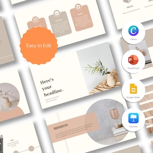 Minimalist Presentation Template - Google Slides, Powerpoint, Canva, Keynote - 18 Modern Slides