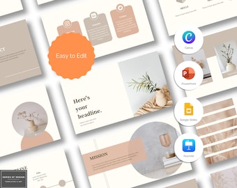 Minimalist Presentation Template - Google Slides, Powerpoint, Canva, Keynote - 18 Modern Slides