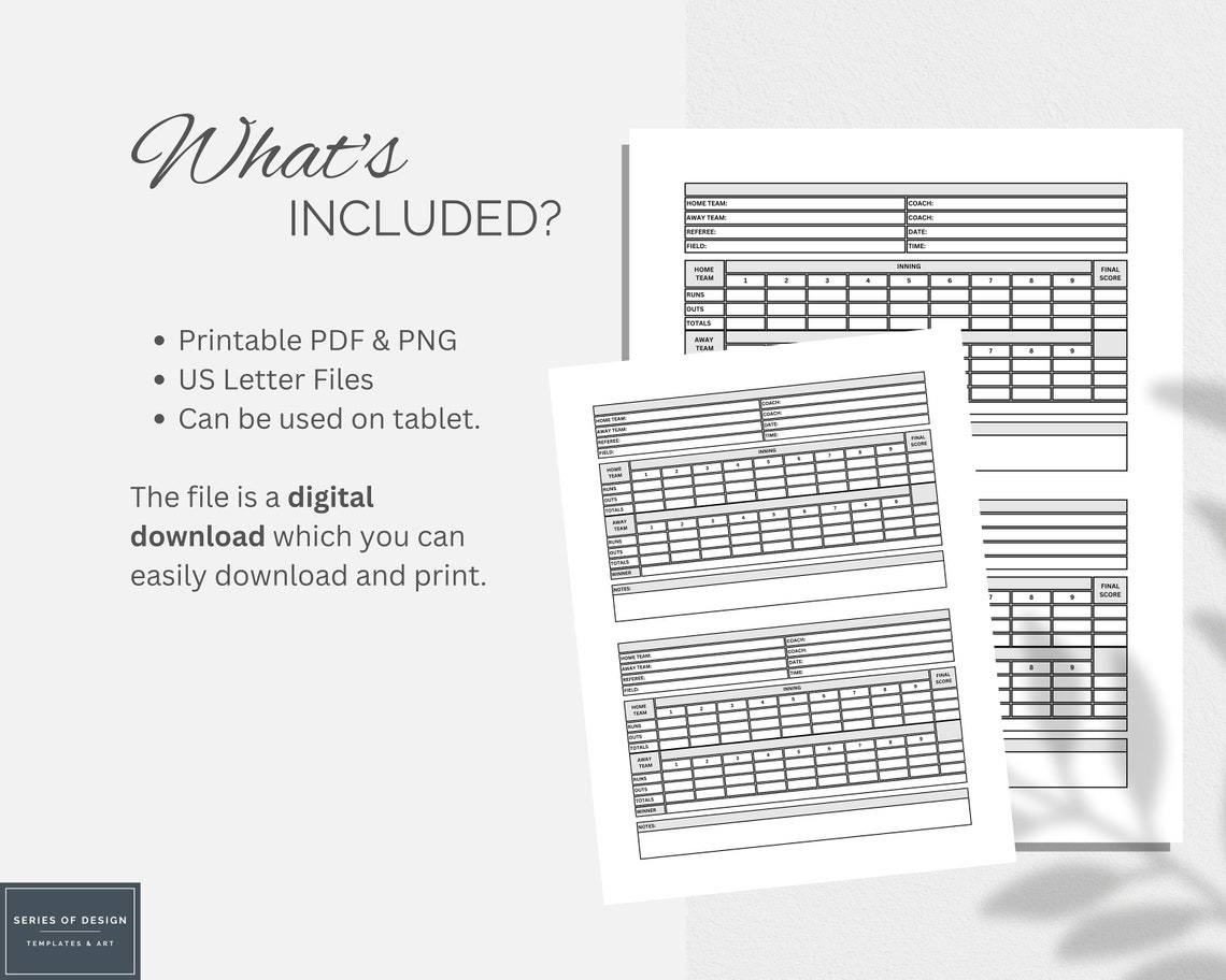 Kickball Score Sheets Your Essential Kickball Game Tracker Printable