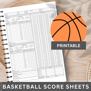 Feuilles de match de basket-ball - Gardez une trace de chaque match - PDF imprimable