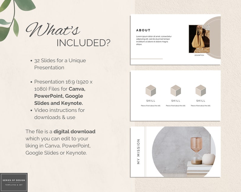 Neutral Google Slides Professional Minimalist Presentation Template - Editable Google Slides ...