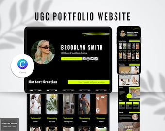 UGC Portfolio Template – Editable Canva Website, Media Kit