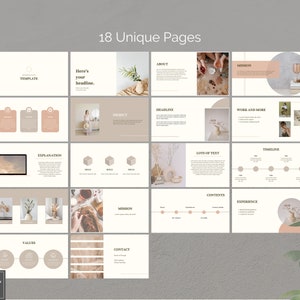 Neutral Google Slides Minimalist Presentation Template - Google Slides, Powerpoint, Canva ...