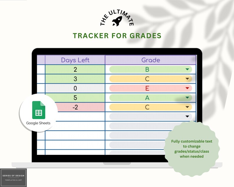 Assignment Tracker School Google Sheets Tracker Tasks Spreadsheet for