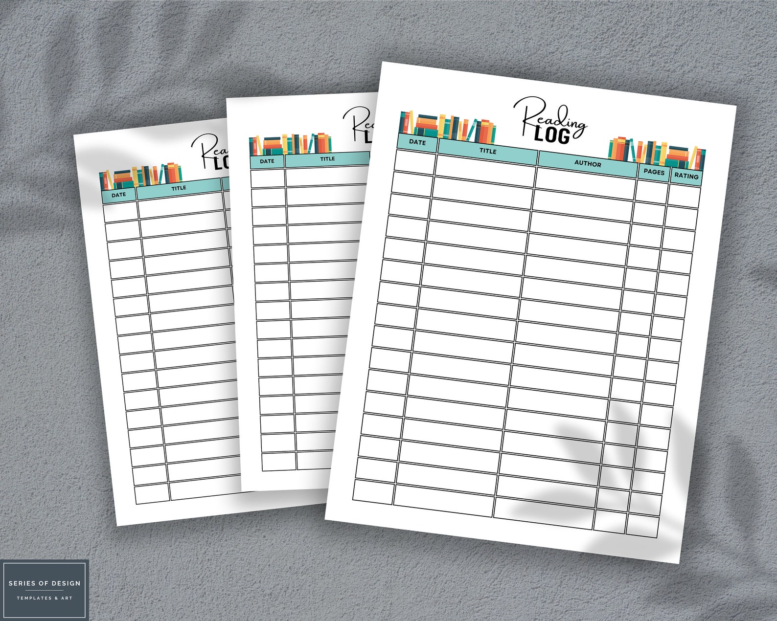 Ultimate Printable Reading Log Book Tracker US Letter, Half Letter, A4 ...