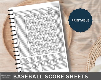 Baseball Scorebook Sheets - Keep Track of Every Play - Printable PDF