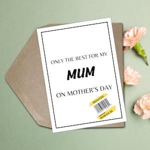 Tarjeta divertida para el día de la madre Tarjeta divertida con calcomanías reducidas Tarjeta grosera para el día de la madre Tarjeta de felicitación para mamá Tarjeta inapropiada para el día de la madre Tarjeta para mamá para el día de la madre
