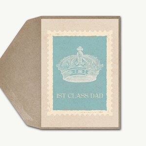 Lustige Vatertagskarte Bester Vater, erstklassiger Vater Stempel Wortspiel Geburtstagskarte, erstklassiger Vaterwitz, Premium personalisierte 300gsm 5 x 7 Zoll Karte Dad