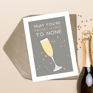 Divertente biglietto per la festa della mamma Divertente biglietto per la festa della mamma con Prosecco Divertente biglietto per la festa della mamma con vino Divertente biglietto per la festa della mamma con mamma Biglietto per la festa della mamma con la migliore mamma