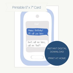 Carte d'anniversaire drôle Blague à papa texte imprimable Blagues papa carte de voeux Message drôle papa SMS carte de téléphone humoristique Téléchargement numérique PDF
