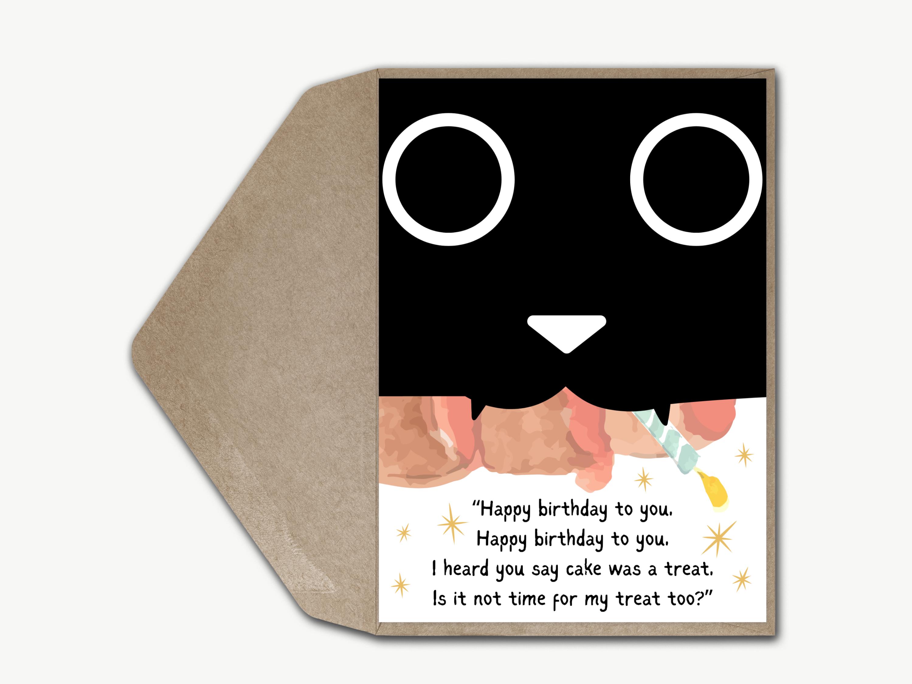 Cat Mum Birthday Card Funny Birthday Card for Her Cute Black Cat ...