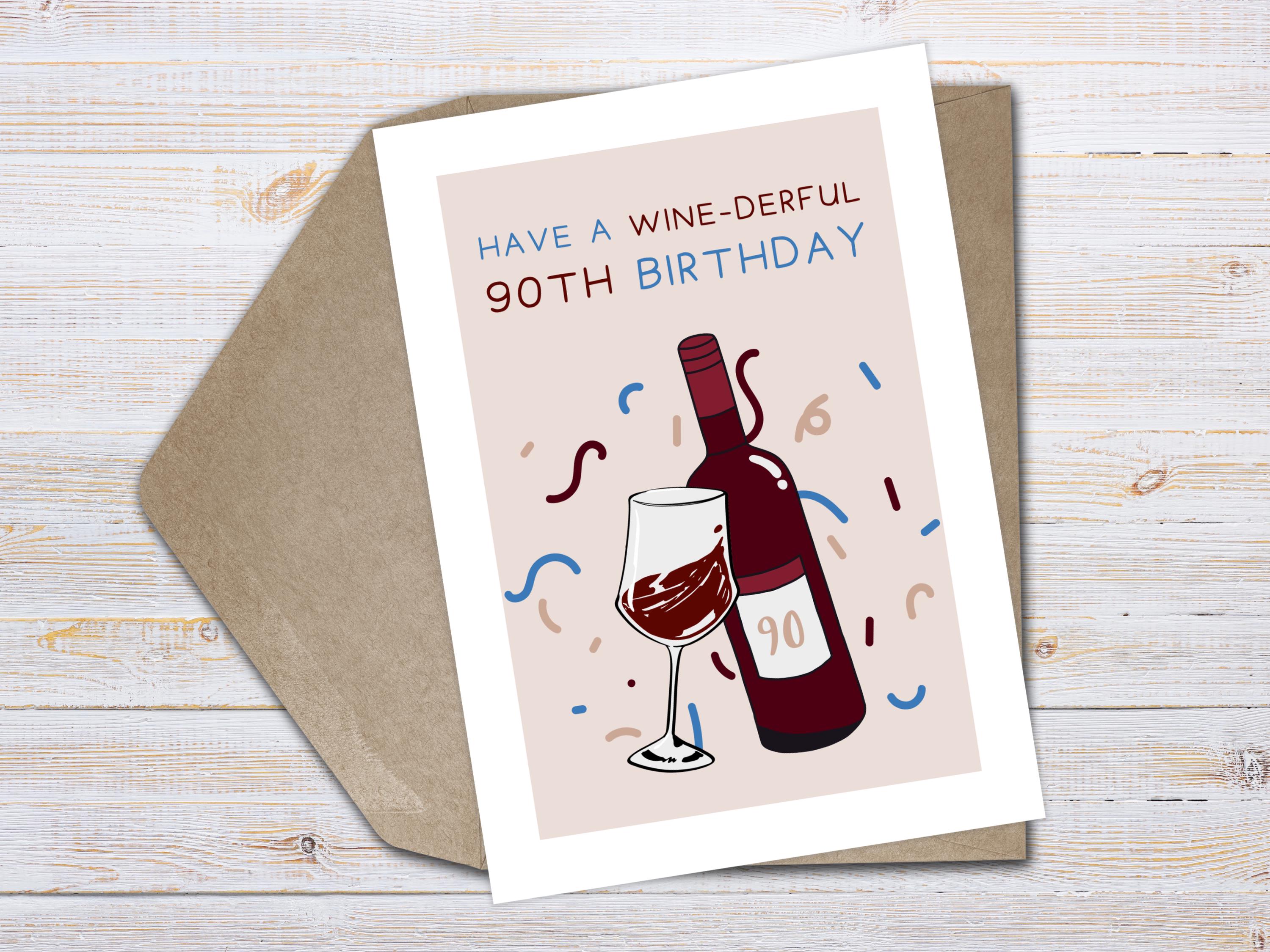 Biglietto Auguri 90 Anni Donna Biglietto Di Auguri Per Il 90° Compleanno Del  Papà/Per Il Papà Regali Per 90 Anni, image size:3000x2250