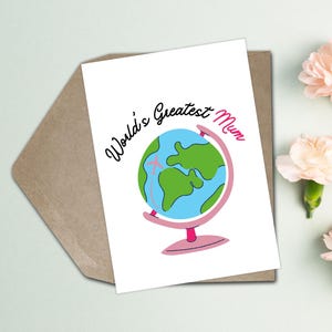Carte pour la fête des Mères Meilleure maman au monde Carte pour la Fête des Mères Maman numéro 1 Jolie carte pour la fête des Mères Maman Carte pour maman Fête des Mères Maman incroyable