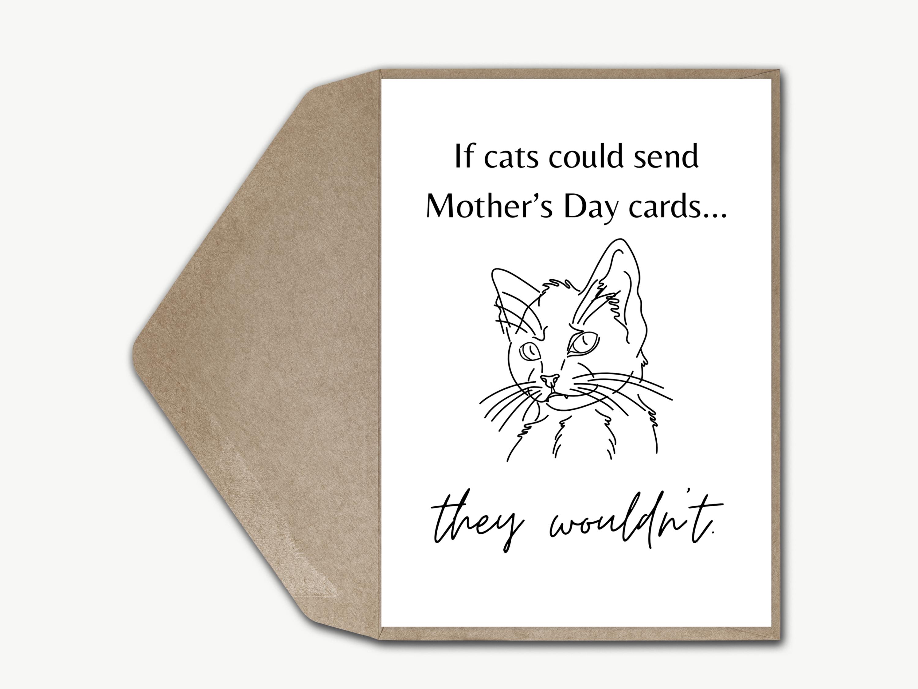 Funny Mothers Day Card Funny Cat Mothers Day Card Cat Mom Mothers Day ...