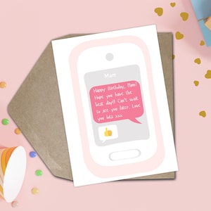 Grappige verjaardagskaart Mam verjaardagskaart Grappige mam verjaardag Mam kaart Verjaardag mam wenskaart Grappige tekstbericht Happy Birthday Card For Mam