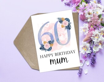 Carte 60e anniversaire maman Carte joyeux anniversaire maman Carte 60e anniversaire Carte d'anniversaire maman Carte 60e anniversaire maman Carte 60e anniversaire maman Carte 60e anniversaire maman