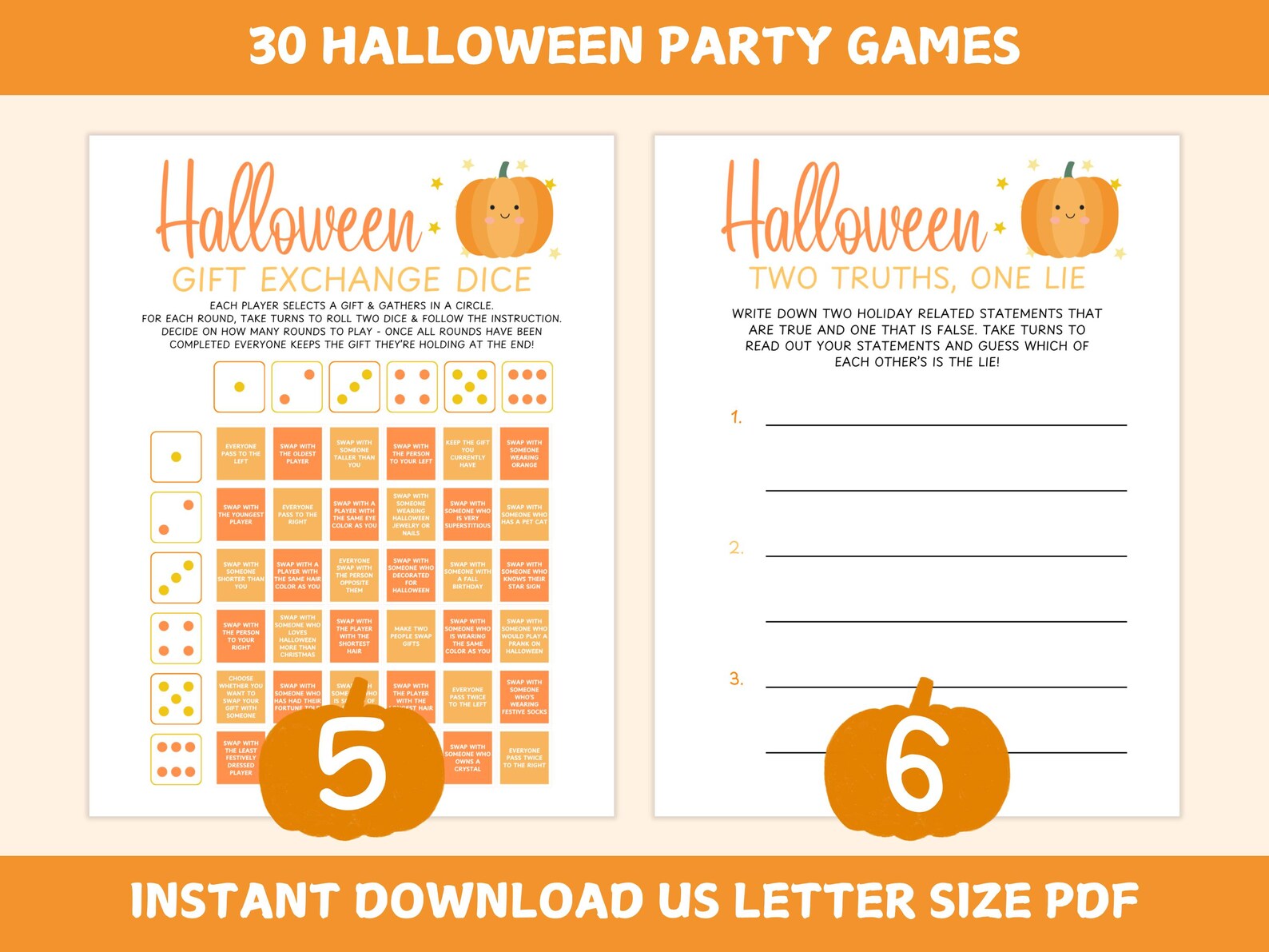 Editable Halloween Game Bundle: 30 Printable Halloween Party Games for ...