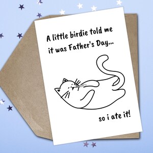 Carte de fête des pères chat Carte de fête des pères papa chat Carte de fête des pères drôle Blague de papa jeu de mots Carte de fête des pères heureuse Carte de voeux unique pour la fête des pères papa