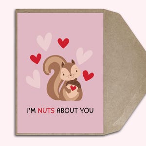 Eichhörnchen Valentinstag Karte Lustige Valentinstag Karte Frau Valentinstag Karte Mann Valentinstag Karte Für Ihn Valentinstag Karte Für Ihn