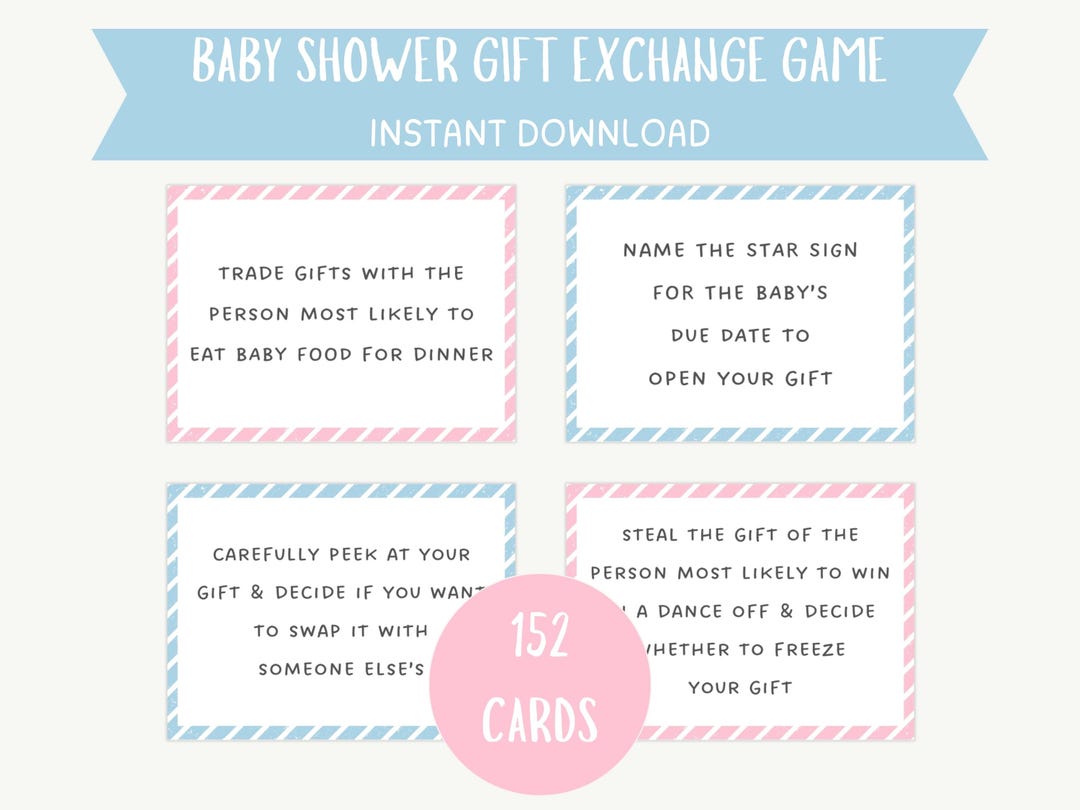Baby Shower Game Left Right Baby Shower Game Printable Baby Shower Gift Exchange Game Baby ...