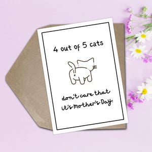 Cartão de Dia das Mães Gato Cartão Engraçado de Dia das Mães Mãe de Gato Cartão de Gato Cartão Inapropriado de Dia das Mães Mãe Dia das Mães Cartão de Mãe Gato Engraçado