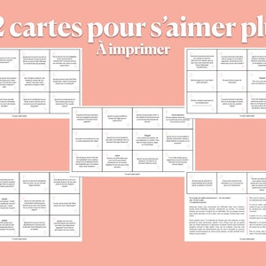 Jogo de cartas para imprimir em casa e se apaixonar! Autoconfiança/Desenvolvimento pessoal/Superar uma separação