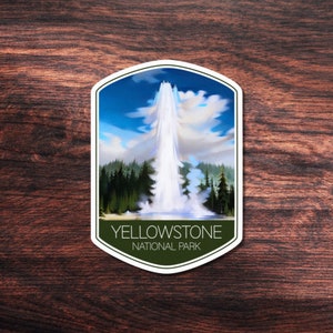 Yellowstone National Park Sticker, Great for Hydroflask, Laptop, or outdoors. Waterproof Vinyl Sticker
