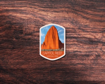 Capitol Reef National Park Sticker, Great for Hydroflask, Laptop, or outdoors. Waterproof Vinyl Sticker