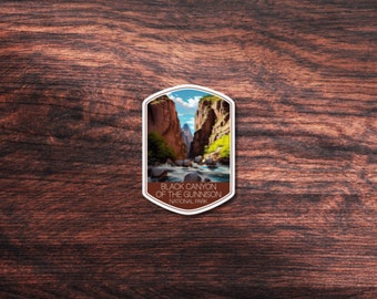 Black Canyon of the Gunnison National Park Sticker, Great for Hydroflask, Laptop, or outdoors. Waterproof Vinyl Sticker
