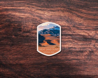 Great Sand Dunes National Park Sticker, Great for Hydroflask, Laptop, or outdoors. Waterproof Vinyl Sticker