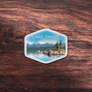 Lake Tahoe Sticker, Two Designs to Choose From! Great for Hydroflask, Laptop, or outdoors. Waterproof Vinyl Sticker