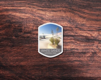 White Sands National Park Sticker, Great for Hydroflask, Laptop, or outdoors. Waterproof Vinyl Sticker