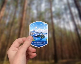 Crater Lake National Park Sticker, Great for Hydroflask, Laptop, or outdoors. Waterproof Vinyl Sticker
