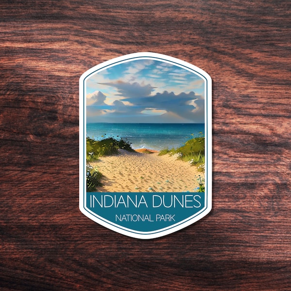 Indiana Dunes National Park Sticker, Great for Hydroflask, Laptop, or outdoors. Waterproof Vinyl Sticker
