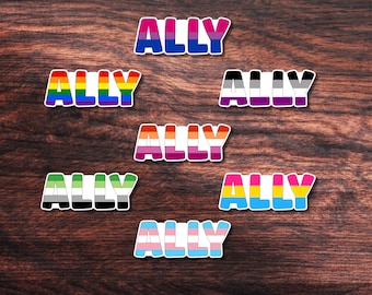 Ally Pride Stickers - Available in 7 different LGBTQIA+ Designs!