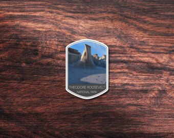 Theodore Roosevelt National Park Sticker, Great for Hydroflask, Laptop, or outdoors. Waterproof Vinyl Sticker