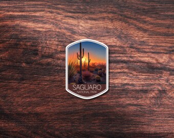Saguaro National Park Sticker, Great for Hydroflask, Laptop, or outdoors. Waterproof Vinyl Sticker