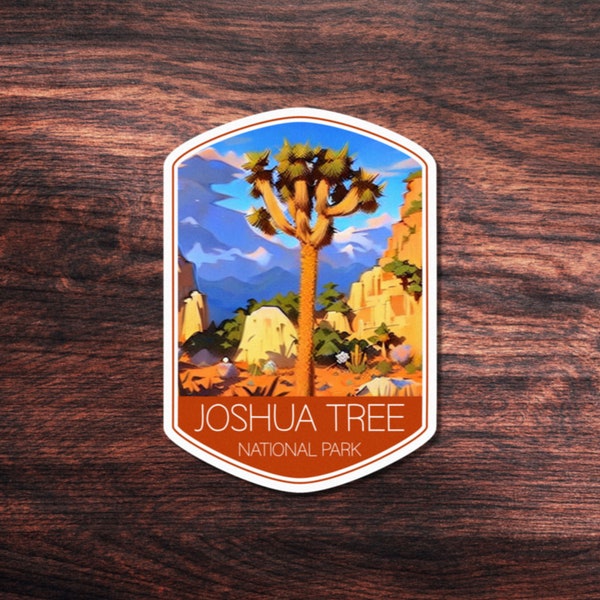 Joshua Tree National Park Sticker, Great for Hydroflask, Laptop, or outdoors. Waterproof Vinyl Sticker