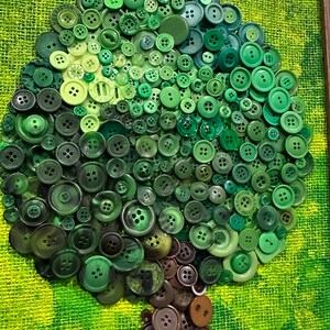 Handmade Button wall decor tree