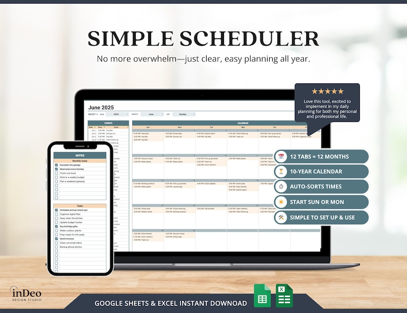2026 Monthly Digital Calendar Template
