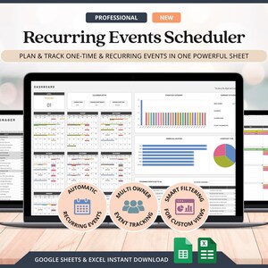 Recurring Events Calendar Excel Spreadsheet Recurring Task Tracker Google Sheets Yearly Calendar With Holidays Activities Organizer Excel