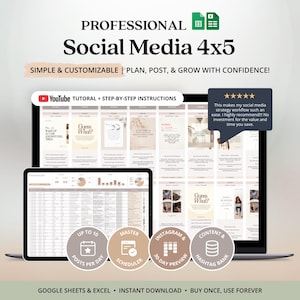 Socialmediamanager Contentplanner Socialmedia-kalender Google Spreadsheets-marketingkalender Instagram Social Media Manager met contentbank