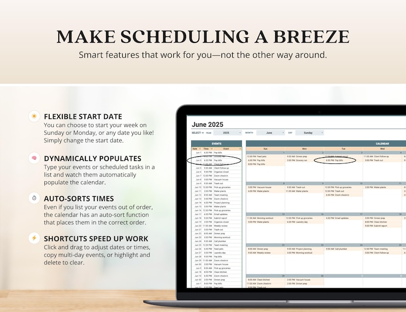 Task Tracker Spreadsheet Planner ADHD