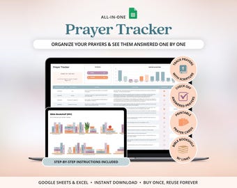 Digital Prayer Cards Christian Journal For Women Printable Daily Prayer Journal Template Christian Faith Planner For Daily Prayers Tracker