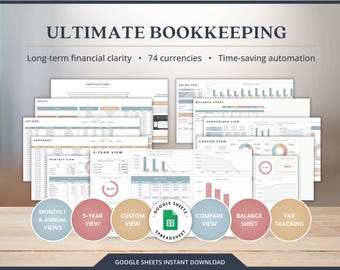 Business Buchhaltung Spreadsheet Template Einnahmen und Ausgaben Tracker Tabelle Ausgaben Profit Tracker Google Sheets Monat Jährlich 5 Jahre