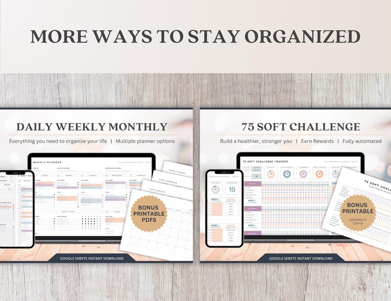 Habit Tracker Digital Planner 2025 Weekly Monthly Planner