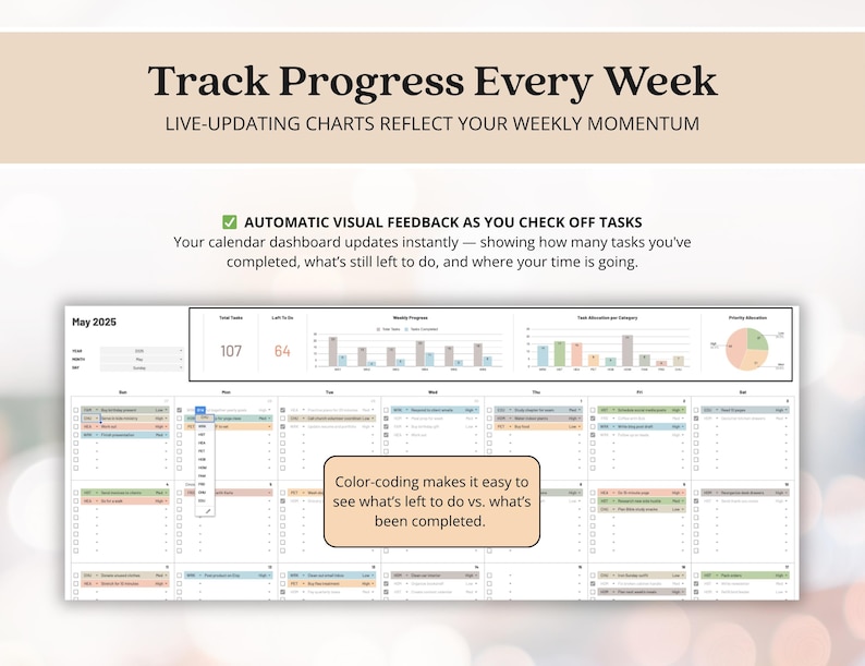 Annual Monthly Goals Planner