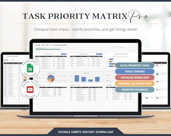 Task Manager Google Sheet Task Tracker Management Priority Matrix Template For Managing Tasks Decision Matrix Task Priority Tracker Template