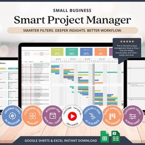 Projektmanagement-Excel-Vorlage, Projektmanager-Aufgabenvorlage, Zeitleiste, Gantt-Diagramm, Excel für Unternehmen, Aufgabenlistenvorlage, Projektmanager